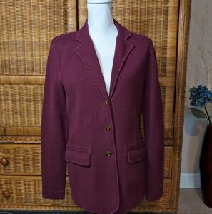 Ralph Lauren Deep Burgundy Knit Blazer